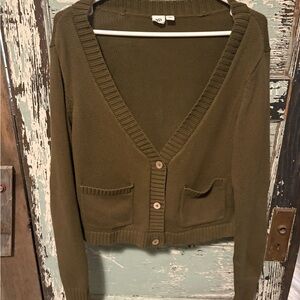 tentree Earthy Green Cardigan